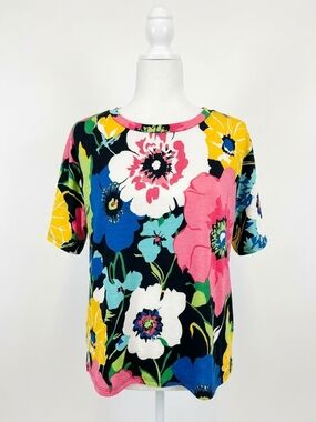 NEW SEW IN LOVE bold in floral top in multi